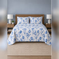 Blue and White Tulip Garden Quilt Set
