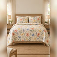 Airy Watercolor Wildflower Meadow Quilt Set