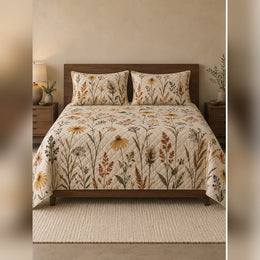 Ochre Prairie Seed Head Quilt Set