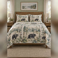 Watercolor Birch Black Bear Quilt Set