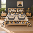 Modern Dachshund Geometry Quilt Set