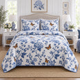 Indigo Monarch Garden Quilt Set