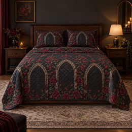 Midnight Rose Arch Gothic Quilt Set