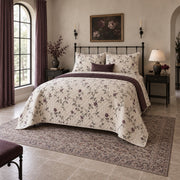 Ivory Thorn Garden Gothic Quilt Set, angled gothic bedroom decor bedroom view