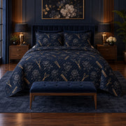Midnight Salon Hair Stylist Quilt Set, front hair stylist bedroom view