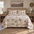 Canyon Trail Toile Western Ranch Quilt Set