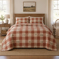 Ranch Morning Gingham Western Ranch Quilt Set