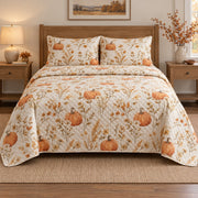 Pumpkin Meadow Halloween Quilt Set, front halloween home decorating bedroom view