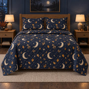 Moonlit Autumn Halloween Quilt Set, front halloween home decorating bedroom view