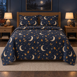 Moonlit Autumn Halloween Quilt Set