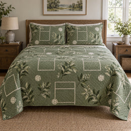 Garden Court Pickleball Quilt Set