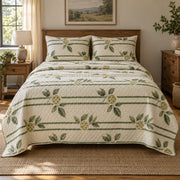 Baseline Botanical Pickleball Quilt Set, front pickleball bedroom view