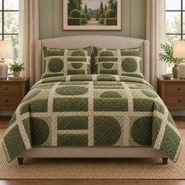Hedge Geometry Landscaper Quilt Set