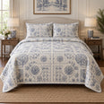 Blue Garden Blueprint Landscaper Quilt Set