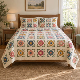 Granny Square Study Crochet Quilt Set