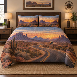 Desert Route Truck Driver Quilt Set