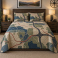 Road Atlas Truck Driver Quilt Set