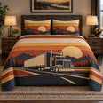 Retro Road Truck Driver Quilt Set