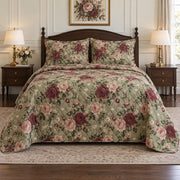 Rose Garden Hearts Valentine Quilt Set, front valentine home decorating bedroom view