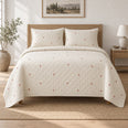 Minimal Linen Hearts Valentine Quilt Set
