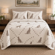 Calm Companion Veterinarian Quilt Set, front veterinarian bedroom view