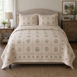 Floral Sampler Embroidery Quilt Set