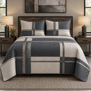 Steel Lines Welder Quilt Set, front welder bedroom view