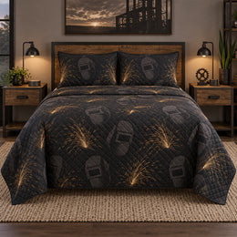 Night Sparks Welder Quilt Set