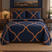 Copper Arc Welder Quilt Set, front welder bedroom view