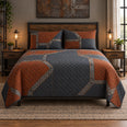 Rust and Slate Welder Quilt Set