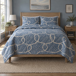 Purl Lines Knitting Quilt Set