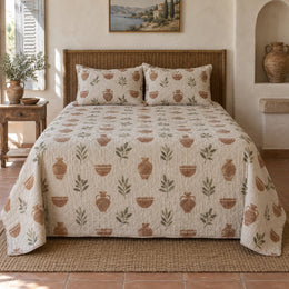 Terracotta Vessels Pottery Quilt Set