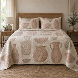 Speckled Clay Pottery Quilt Set