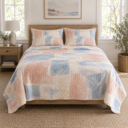 Palette Dawn Watercolor Painting Quilt Set