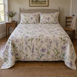 Wildflower Wash Watercolor Painting Quilt Set