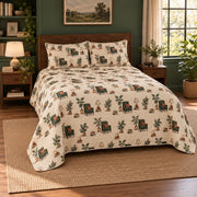 Quiet Reading Nook Homebody Quilt Set, angled introvert homebodies bedroom view