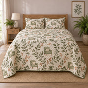 Cozy Chair Botanicals Homebody Quilt Set, front introvert homebodies bedroom view