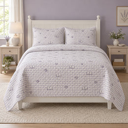 Soft Check Homebody Quilt Set
