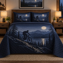 Night Ride Mountain Biking Quilt Set