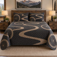 Trail Geometry Mountain Biking Quilt Set