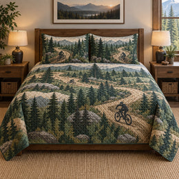 Forest Flow Mountain Biking Quilt Set