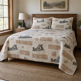 Oak Workshop Woodworking Hobby Quilt Set