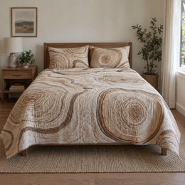 Wood Rings Woodworking Hobby Quilt Set
