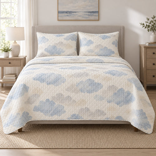 Afternoon Cloud Nap Quilt Set, front nap enthusiasts bedroom view