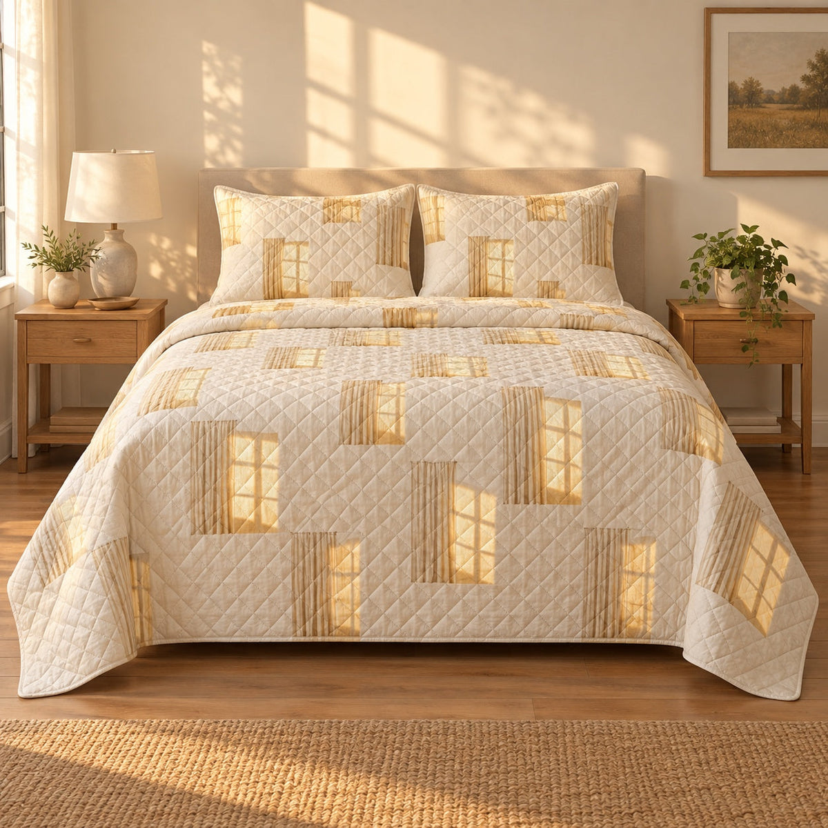 Window Light Nap Quilt Set, front nap enthusiasts bedroom view