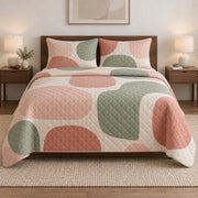 Quiet Pillow Shapes Nap Quilt Set, front nap enthusiasts bedroom view
