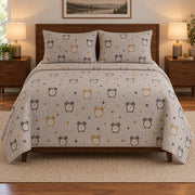 Soft Alarm Clock Nap Quilt Set, front nap enthusiasts bedroom view