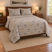 Soft Alarm Clock Nap Quilt Set, angled nap enthusiasts bedroom view
