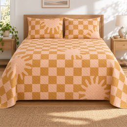 Sunbeam Check Nap Quilt Set