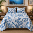 Dive Mask Line Art Scuba Diving Quilt Set